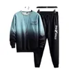 Hommes s Survêtements Survêtement Casual Manches Longues s Deux Pièces Sweat Pantalon Ensemble Hip Hop Mode Streetwear Automne 5XL 230403