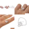Rings coole hiphop rock dames sieraden micro pave cz skl charm delicate ketting 925 sterling sier hoge kwaliteit minimale r dhgarden dhtuh