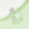Klusterringar sgarit fina smycken moissnaite förlovningsring s925 silver gra certifierad 1ct smaragd klippt vvs1d moissanite diamant för kvinnor