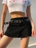 Skirts HEYounGIRL Aesthetics Harajuku High Waist Mini Skirt Summer Casual A Line Shorts Skirts Women Black and White Gothic Kawaii 230403