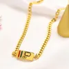 Designer hanger kettingen voor vrouwen modebrief dikke ketting van hoge kwaliteit choker ketens sieraden accessoires 18k vergulde goudmeisjes cadeau
