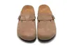 Designer tofflor män tofflor kvinnor glider boston tofflor flip flops plattform sandaler badrum randiga bekväma glidkork platt clogs