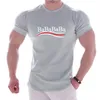 Herren T-Shirt Fitnesstraining Muskelmodische Streetstyle Paris Wave Hohe elastische Geschwindigkeit Trockener Kurzarm Top T-Shirt