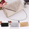 Evening Bags Women Evening Bag Satin Bridal Diamante Ladies Day Clutch Envelope Handbag Wedding Bag Lady Crossbody Mini Bag 230403