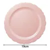 Disposable Dinnerware 1pcs Colorful French Lace Dinner Plate Delicate Embossed Design Plastic Home Kitchen Party Dessert Decoration