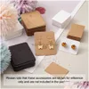 Jewelry Pouches Bags 300Pcs/Set Packing Earring Display Kraft Paper Card Holder With Opp Clear Plastic Ear Nuts Drop Deliver Dhgarden Dhx7U