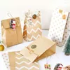 Decorazioni natalizie 24 set di sacchetti per calendario dell'avvento 1-24 sacchetti di caramelle in carta kraft per feste di Natale