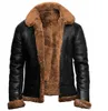 2023 Winter-Herrenjacken, Lederjacke, Mantel, Winter-Kunstfell, warm, dick, Mäntel, einfarbig, Schwarz, Reißverschluss, Motorrad, Herrenmode, Bekleidungstrends