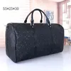 Läder duffel väska designer mens över natten duffel väskor brun blomma stor kapacitet designer väskor handväska kvinnor.