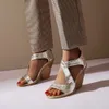 Summer Shoes Fashion Solid Color Casual Open Toe Super High Heel Fish Head Pumps Size 34-43 Women Female Leather Sandals 230403