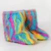 Stivali Scarpe invernali da donna Stivali invernali soffici in pelliccia di volpe sintetica Donna Stivali da neve caldi in peluche Calzature di lusso Bottiglie di pelliccia pelose da ragazza Moda 231102