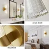 Lámparas de pared LED modernas doradas para mesita de noche, iluminación para pasillo, espejo de baño, dormitorio, lámpara interior, decoración colgante