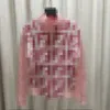 2023 White/Brown/Pink Letter Print Women's Cardigan Brand samma stil Kvinntröjor Dh248