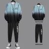 Hommes s Survêtements Survêtement Casual Manches Longues s Deux Pièces Sweat Pantalon Ensemble Hip Hop Mode Streetwear Automne 5XL 230403