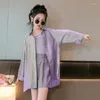 Kleidungssets Junge Mädchen Sonnenschutz Coole Mode Einfarbig Kinder Sommer Dünne Lose Hemd Weste Shorts 3 Stücke Korea Casual Outfits