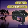 디지털 카메라 휴대용 여행 블로그 카메라 포토 16X Zoom 1080p HD SLR 라이브 스트림 드롭 배달을위한 안티 셰이크 PO P O DHCYS