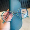 Sunglasses Blue Ray Blocking Round Eyeglasses Eye Protection Anti-Blue Light Glasses Portable Frame Eyewear For Men Women Office