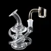 Narguilés Verre Bong Recycler Fumer Pipe À Eau Dab Rig avec Quartz Banger Nail