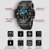 Wristwatches SAMEL Sport Style Men Digital Watch Shock Military Watches Dual Display Waterproof Army Time Quartz Wristwatch Male Sports Clock 230403