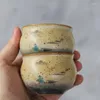 أكواب صحن Luwu Ceramic Teacup المصنوع يدويًا كوب الشاي الصيني 100 مل