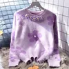 Maglioni femminili korejepo perla per perno corto pullover donna donne sciolte autunno inverno giapponese overlay soft glutinoso top a maglia