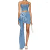 Юбки, женская юбка, лето 2023, джинсовая короткая джинсовая юбка с 3D цветочным декором, винтажный мини-корсет из стираного хлопка Y2k