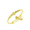 Mxgxfam cloche Bracelets et Bracelets pour garçons filles bébé cadeaux ajustés bijoux de mode 24 k couleur or pur Q0719257u