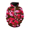 Herren Hoodies Camouflage Sweatshirt Kleidung 3D-Grafik gedruckt übergroße Pullover Bekleidung Mode Streetwear Tops