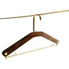 Hangers Racks Black walnut hanger brass hanger eco wood hanger Trousers hanger store display hanger wardrobe organizer 230403