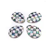 Pendant Necklaces 1pcs Natural Abalone Shell White Mosaic Pattern Water Droplet Jewelry Making Necklace Earrings Elegant