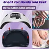 Nail Dryers 66LEDs Powerful UV LED Lamp For Nails Drying Gel Polish Manicure Lamp With Smart Sensor Dryer Nail Supplies For Professionals 230403