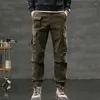 Pantaloni da uomo 6 tasche Denim Cargo Uomo Jogger Tattico Militare Casual Abbigliamento da uomo 2024 Primavera