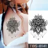 Tatuaggi temporanei Impermeabile Adesivo tatuaggio temporaneo Petto pizzo Henné Mandala Flash Tatuaggi Lupo Diamante Fiore Body Art Braccio Falso Tatoo Donna Uomo Z0403