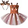 Cosplay Christmas Deer Costume for Baby Girls Tutu Dress Reindeer Kids Animal Birthday Outfit Children Halloween Costumes Girl Clothes 230403