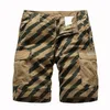 Men's Shorts Summer Men's Multi Pocket Military Cargo Shorts Men's Cotton Khaki Men's Striped Tactical Shorts Strapless 230403