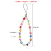 Pearl Phone Chain Key Rings Lanyard Jewelry Accessories for Women Color Beads Fruit Charm Telephone Rope Phone Strap for Gift