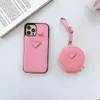 Fashion P Designer Card Slot Phone Cases for iPhone 15 14 13 12 11 Pro Max Hi Quality Purse 18 17 16 15pro 14pro 13pro X XS with Universal AirPods Case 1 2 3 Pro with Logo Box