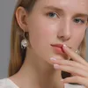 Dangle Earrings Trendy Exaggerated Large Imitation Pearl Pendant Drop For Women Female Rhinestone Tassel Chain Earings Jewelry