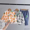 Kledingsets Herfst Kinderen Jongen 2 STUKS Kledingset Brief Afdrukken Kraagvorm Shirt Jeans Baby Boy Outfit Kid Boy Suits