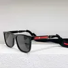 2023 New luxury designer P's board square style ins trendy men's female star net red sunglasses SPR04X