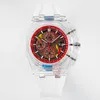 Montre pour hommes 3126 Montres à mouvement automatique 40 mm Série Artiste Quatre thèmes Couleur Cadran de créateur Montre entièrement transparente Montre-bracelet exquise Montre De Luxe