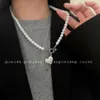 Desginer Viviene Westwoods Advanced Empress Dowager Saturn Büroklammer Perlenkette Ohrring Zubehör Leichter Luxus-Stil und beliebte Design-Halskette