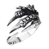 Band Rings Retro Punk Snake Ring For Men Women Exaggerated Antique Siver Color Fashion Personality Stereoscopic Opening Adjustable Dro Dhwst