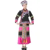 Roupa de palco de dança nacional, roupa étnica chinesa hmong miao, fantasia bordada de festival oriental, trajes de performance