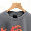 Meichao High Street Flame Side Face Girocollo T-shirt a maniche corte Top a maniche corte T-shirt da uomo Designer Uomo Donna Camicia