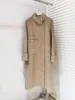 Trench-coat en laine à col roulé pour femme, manteau avec poches superposées, avec Design à droite, automne/hiver, 1031
