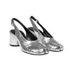 Scarpe eleganti da donna Décolleté con punta divisa Tabi Chic in pelle argento metallizzato Décolleté con tacco alto firmati