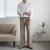Calça masculina linho de verão masculino largo coreano lençóis streetwear masculino masculino roupas casuais calças de moletom c05