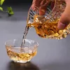 Copos de vinho estilo japonês vidro chá infusores jarro resistente ao calor martelado chahai criativo transparente teacup phnom penh teaware