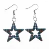 Dangle Earrings European And American Personality Creative Design Star Acrylic Five-pointed Simple